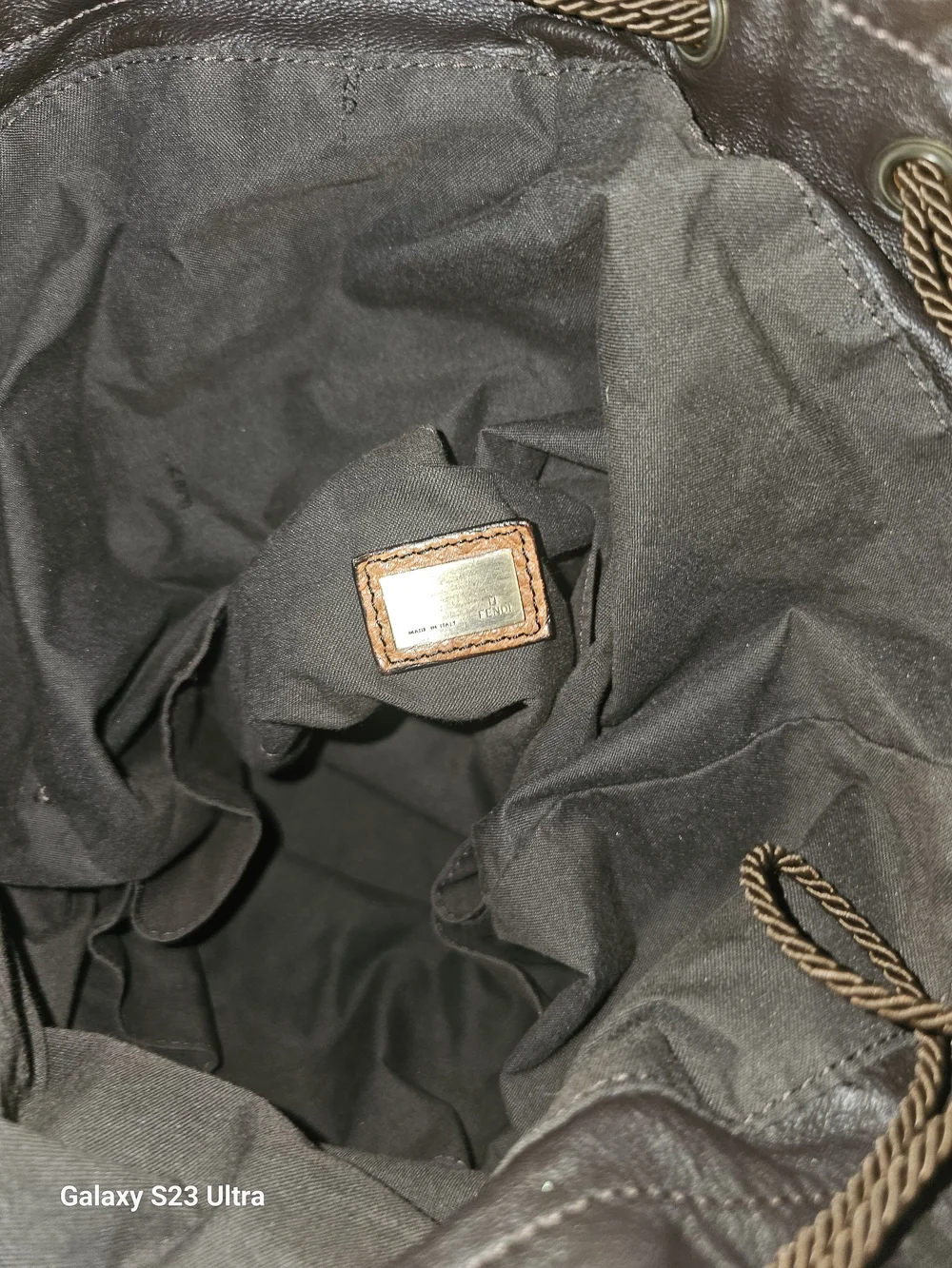 Authentic FENDI Zucca B.Mix Bucket Bag 8BR555 Braided Handle FULL SET Box